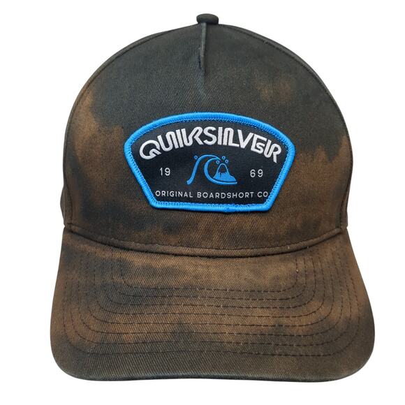 Quiksilver 1969 Patch Snapback Hat Black One Size Adjustable Outdoor - Picture 1 of 9